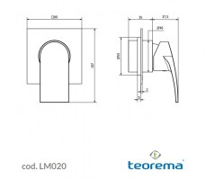 MEDIDAS MONOMANDO DUCHA EMPOTRADO LUME TEOREMA